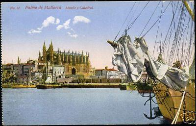 spain, PALMA DE MALLORCA, Muelle y Catedral (1910s)