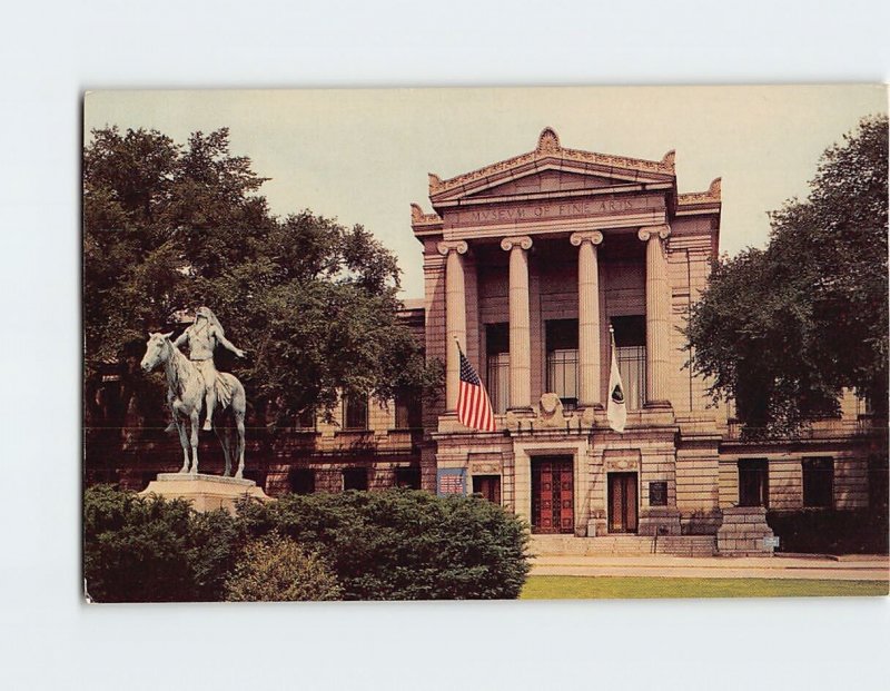 Postcard Museum Of Fine Arts, Boston, Massachusetts