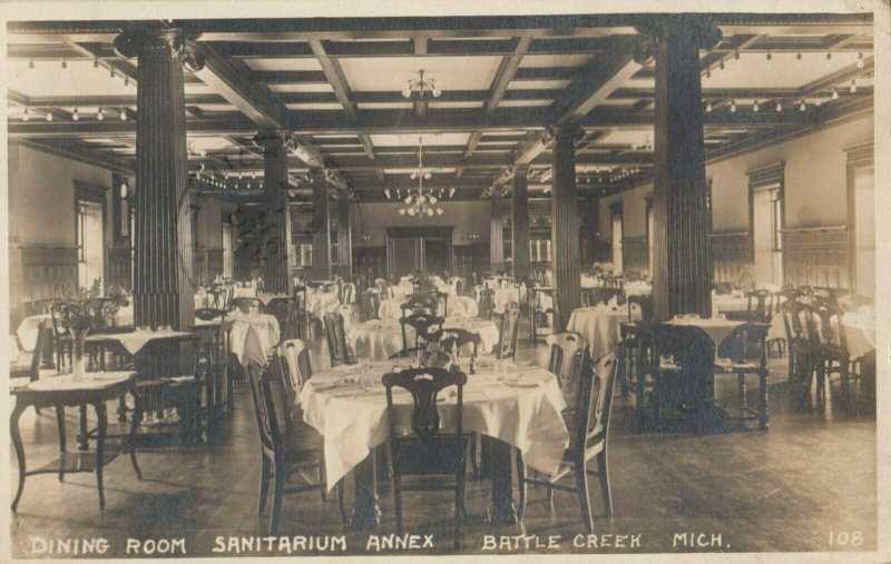 RP; BATTLE CREEK , Michigan, 1911 ; Dining Room , Sanitarium Annex