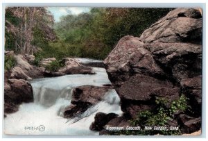 1910 Water Falls Rippowam Cascade New Canaan Connecticut CT Postcard 