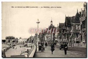 Old Postcard La Baule Sur Mer The Embankment To The Casino