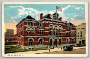 Vintage Utica  New York Postcard - Post Office    1922