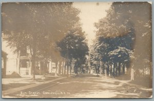 COBLESKILL NY ELM STREET ANTIQUE REAL PHOTO POSTCARD RPPC