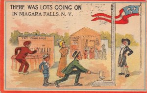 J91/ Niagara Falls New York Postcard c1910 Greetings from   157