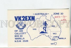 462877 1986 year Australia aborigine radio QSL card