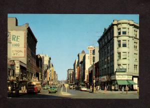 NY Salina St Street looking North Chimes Bldg Syracuse New York Postcard