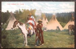 Mint USA PPC Picture Postcard Native American Cree Indians And Camp