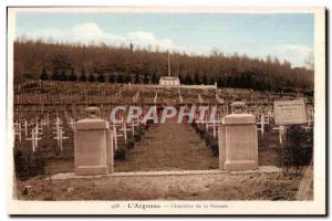 Old Postcard The Argonne Cemetery of Army Harazée