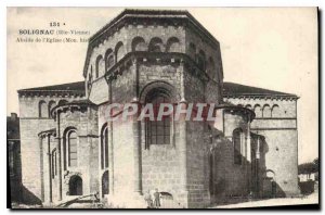 Postcard Old Solignac Haute Vienne Apse of the Church