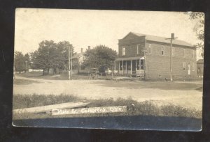 RPPC COLEBROOK OHIO DOWNTOWN STREET SCENE STORE AZO REAL PHOTO POSTCARD