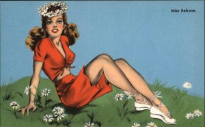 Beautiful Woman & Lovely Ladies: Pinup & Bathing Beauty 141 Vintage Postcard