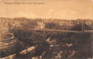 uk17190 suspension bridge alum chine bournemouth real photo  uk