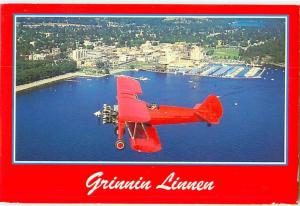 Athol Idaho  Airplane Grinnin Linnen Stearman 1942 Joe Taylor  Postcard  # 7690