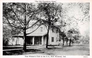 NEW HARMONY INDIANA FIRST WOMEN'S CLUB IN US~THE OLD FAUNTLEROY HOME POSTCARD