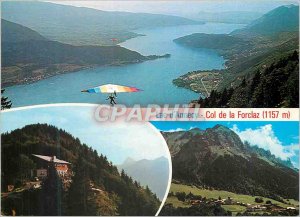 Modern Postcard Lake Annecy Haute Savoie The neck of the Forciaz The Hotel Ed...