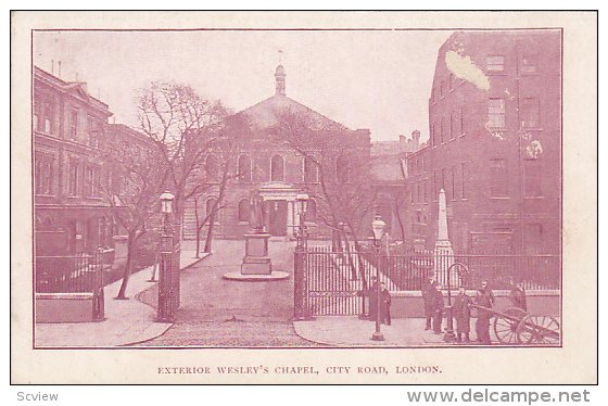 Exterior Wesley's Chapel, City Road, London, England, United Kingdom, 10-20s