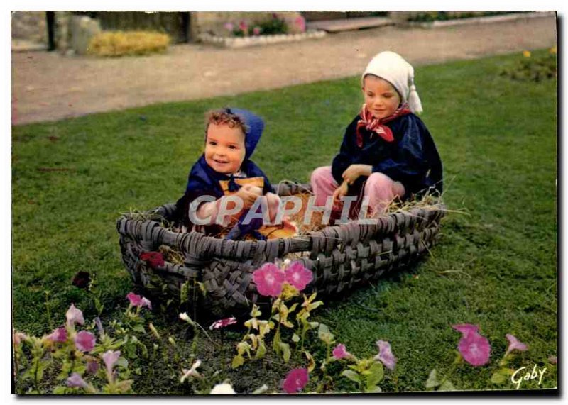 Postcard Modern Folklore De France Normandy Children