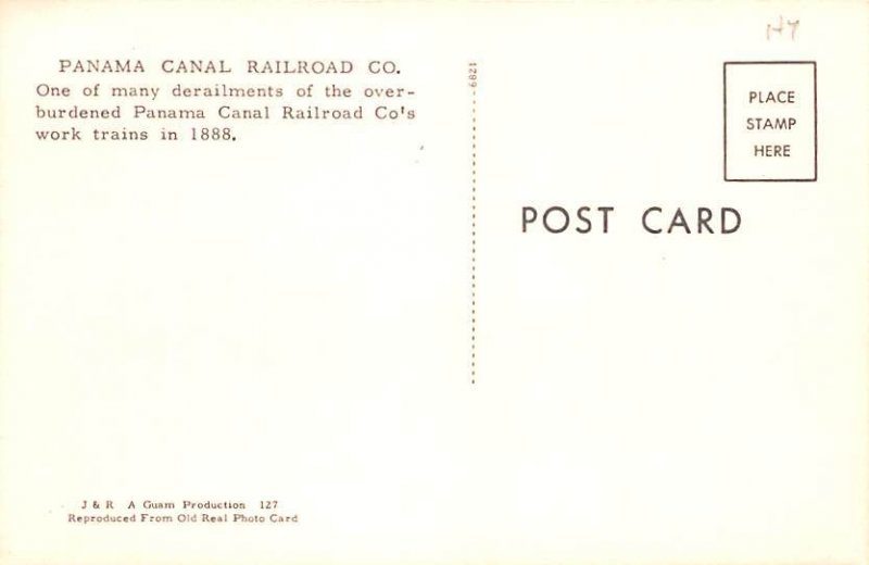 Panama Canal Railroad Co, Derailment 1888 Guam Unused 