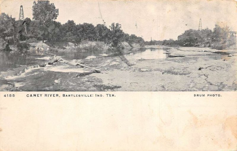 Bartlesville Indiana Territory Caney River Scenic View Vintage Postcard AA66302