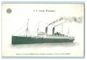 c1910's Steamer Ship George Washington Soldier's And Sailors U.S Army Postcard 
