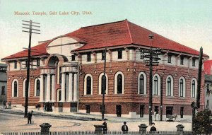 SALT LAKE CITY, UT Utah    MASONIC TEMPLE~Fraternal Order   c1910's Postcard