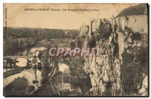 Postcard Old Angles on Anglin Vienna Ruins of Castle and the Bridge