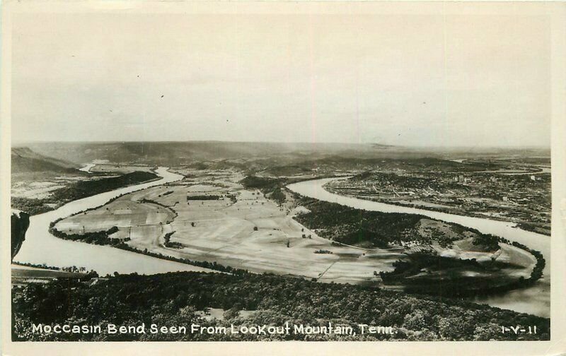 Tennessee Moccasin Lookout Mountain 1950s RPPC Photo Postcard 22-3444