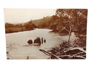River Teify Near Cardigan Wales Vintage Postcard