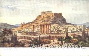 Athen mit Akropolis Athens Greece Unused 