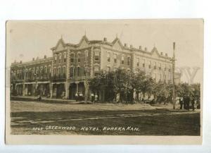 241207 USA KANSAS EUREKA Greenwood Hotel Vintage photo PC