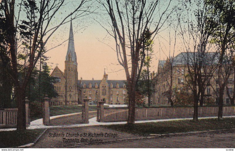 TORONTO, Ontario, Canada, 1900-10s; St. Basil's Church & St. Michael's College