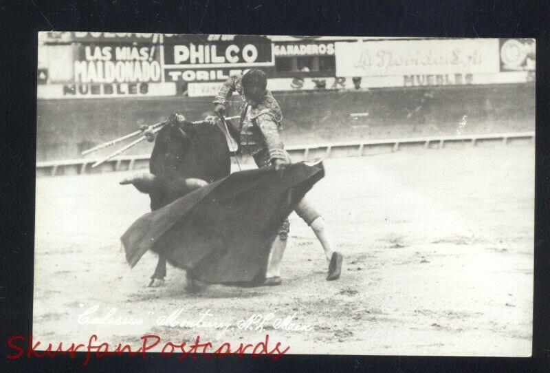 RPPC MONTERREY NUEVO LAREDO MEXICO BULLFIGHT STADIUM REAL PHOTO POSTCARD