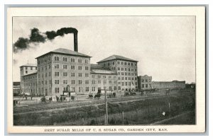 Postcard Garden City Kan. Beet Sugar Mills U. S. Sugar Co. Standard View Card 