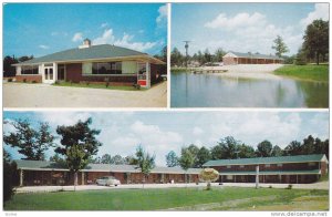3-views,  Blake's Motel & Restaurant,  Candor,  North Carolina,   40-60s