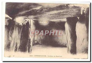 Locmariaquier Old Postcard Interior of Mane Lud