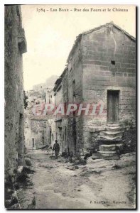 Old Postcard Les Baux Rue des Fours and Chateau