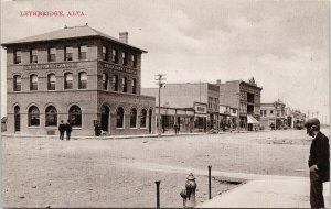 Lethbridge Alberta AB Union Bank of Canada Nicoll's Drug Store Postcard F41