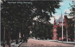 Canada Sherbrooke Street Montreal Quebec Vintage Postcard C150