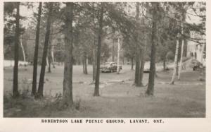 Robertson Lake Picnic Ground Lavant Ontario ON 1962 RPPC Real Photo Postcard E13