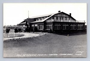 RPPC ALL VETERANS SOCIAL CENTER CLEAR LAKE IOWA REAL PHOTO POSTCARD (c.1950s)