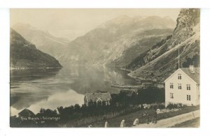 Norway - Merok Village, Geiranger Fjord   RPPC