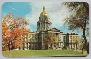 Government Building~State Capitol Over Civic Center Denver CO~Vintage Postcard