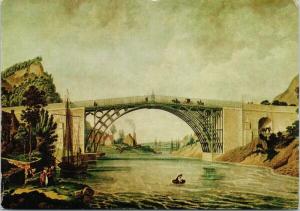 The Iron Bridge 1779 Michael Angelo Rooker Ironbridge Gorge Museum Postcard D58