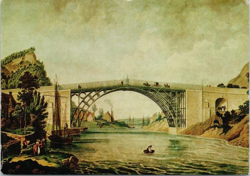 The Iron Bridge 1779 Michael Angelo Rooker Ironbridge Gorge Museum Postcard D58