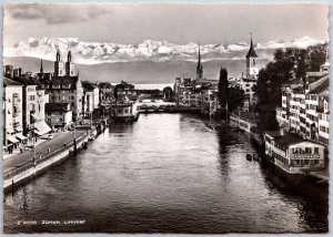 Linmat Kinderwagen Zurich Switzerland Mountain Real Photo RPPC Postcard