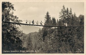 Canada Vancouver Capilano Suspension Bridge RPPC 05.62