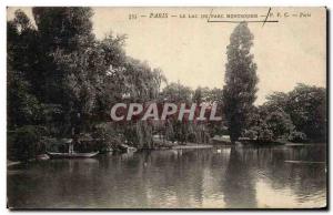 Paris Old Postcard Lake Park Montsouris