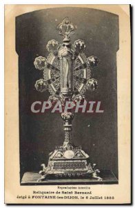 Old Postcard Shrine of Saint Bernard has erected Fontaine les Dijon July 6, 1885