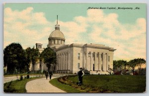 Montgomery Alabama~State Capitol Bldg Exterior~Greek Revival~Vintage Postcard