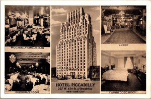 PC Multiple Views of Hotel Piccadilly 227 W. 45th St off Broadway New York City